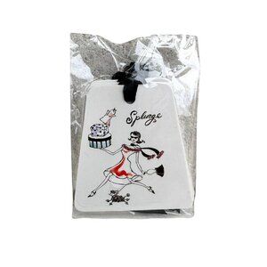 Seasons Of Cannon Falls Set of 12 Splurge Gift Tags With Black Ribbon - New